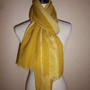 Eileen Fisher Scarf - Mustard Seed - Wool/Lurex - Never worn